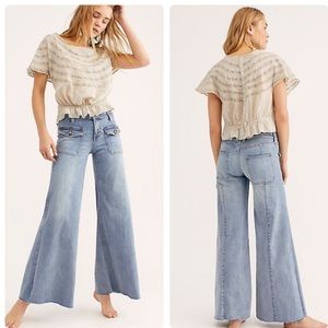 Free People Hailey Low-Rise Bell Bottom Jeans